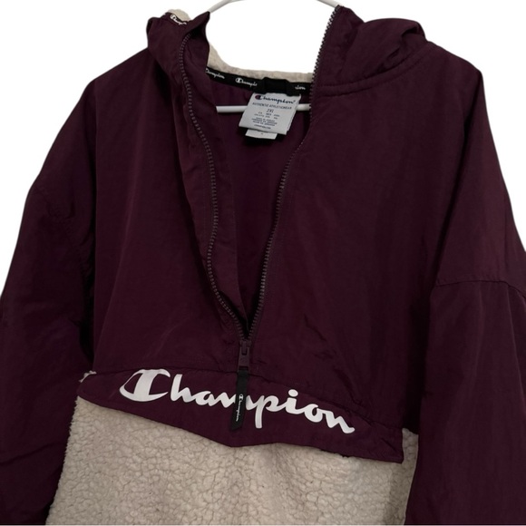 Champion Maroon and Cream Windbreaker - Picture 7 of 9
